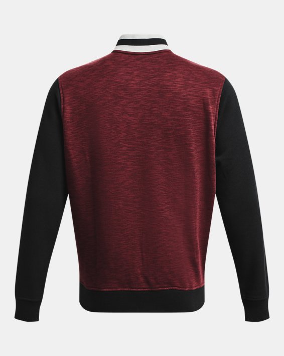 Men's UA Essential Fleece Heritage Full-Zip, Red, pdpMainDesktop image number 5